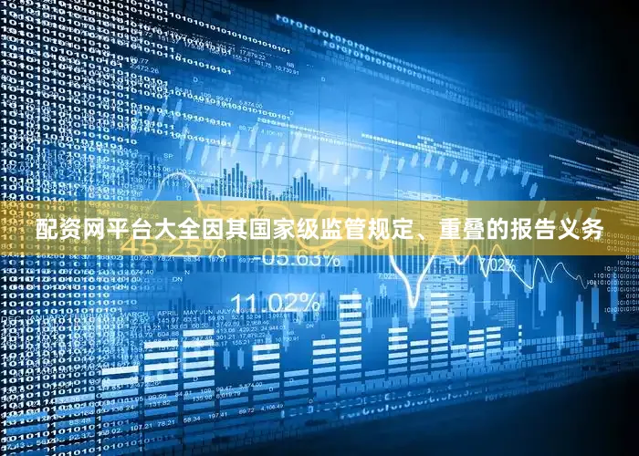 配资网平台大全因其国家级监管规定、重叠的报告义务
